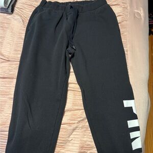 Victoria's Secret Black Joggers with White Logo